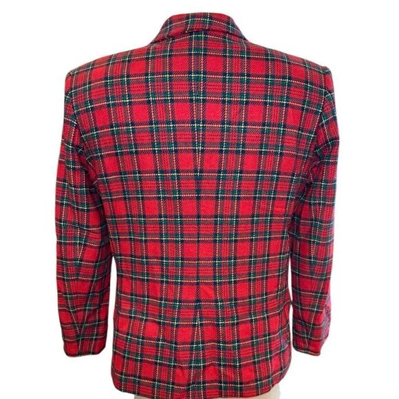 Norton McNaughton Shorts Suit 2 Pcs Blazer/Shorts Red/Green Tartan Sz. 8 Vtg - Picture 4 of 15